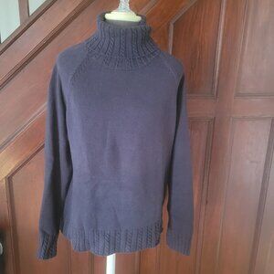 Christopher Banks XL Navy Cotton Turtleneck Sweater